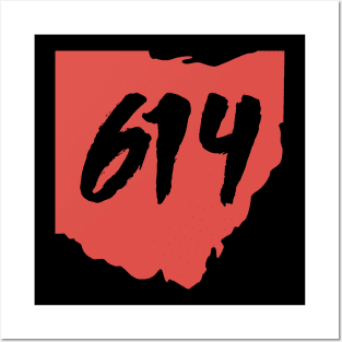 Columbus Ohio 614 Area Code Posters and Art